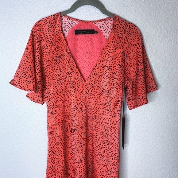 NWT HOUSE OF HARLOW 1960 x REVOLVE Alonza Hi Low Midi Dress Pink Swirl, Size XXS - Picture 10 of 11